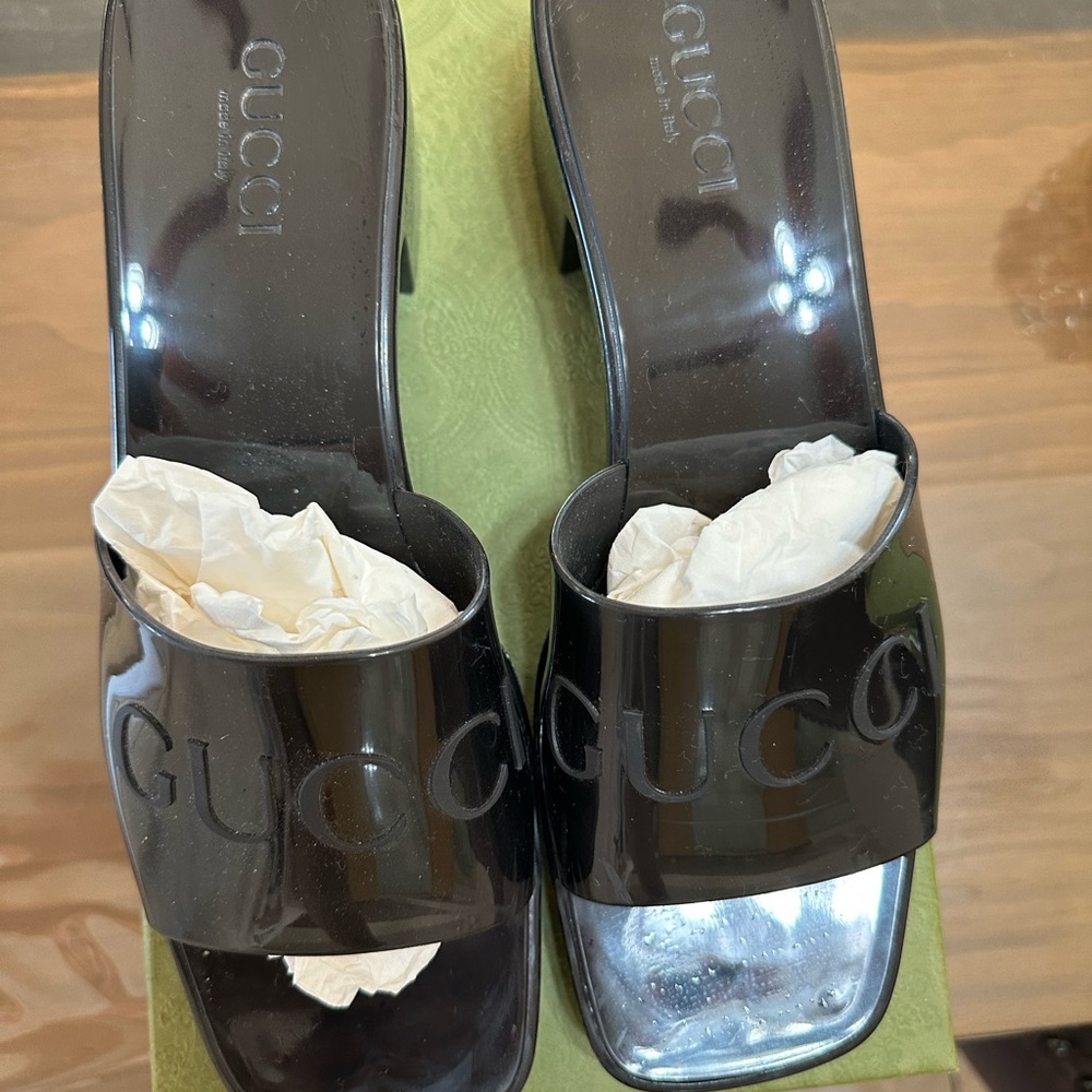 Gucci Rubber Platform Sandals